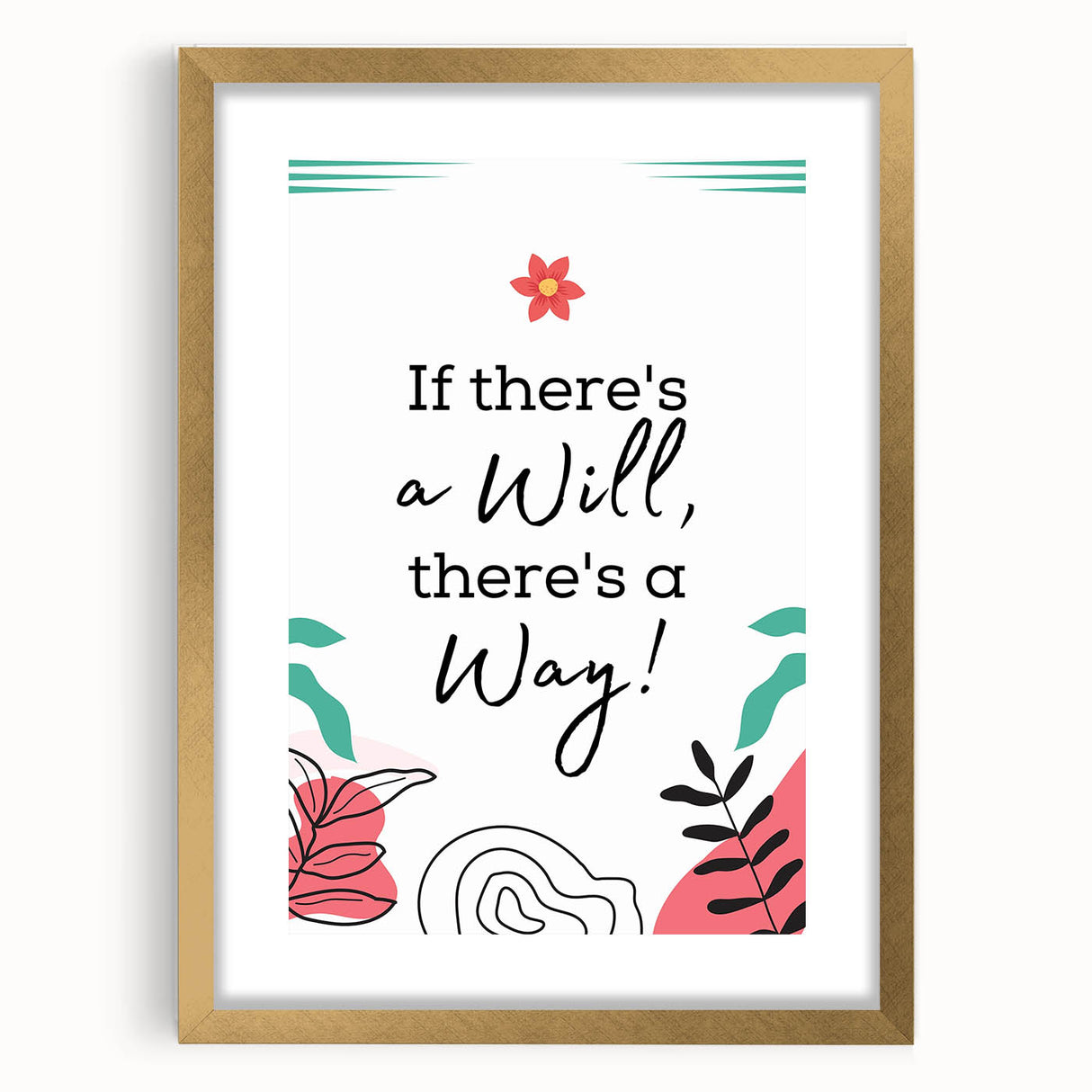 Children’s Learning Art Prints - If There’s a Will, There’s a Way