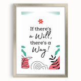 Children’s Learning Art Prints - If There’s a Will, There’s a Way
