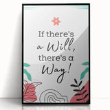 Children’s Learning Art Prints - If There’s a Will, There’s a Way