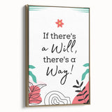 Children’s Learning Art Prints - If There’s a Will, There’s a Way