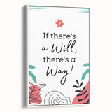 Children’s Learning Art Prints - If There’s a Will, There’s a Way