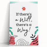 Children’s Learning Art Prints - If There’s a Will, There’s a Way