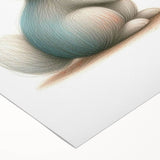 Soft Bunny Nursery Wall Art - Framed Baby Room Decor Print