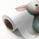 Soft Bunny Nursery Wall Art - Framed Baby Room Decor Print