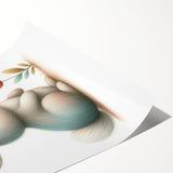 Soft Bunny Nursery Wall Art - Framed Baby Room Decor Print