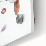 Large abstract wall art featuring spring-inspired swirls in pastel shades on acrylic glass, ideal for dining room art.