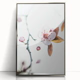 Mid-century modernist art depicting spring with pastel shades on a silver-framed acrylic, ideal for nursery wall art.