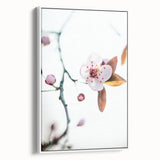Vintage poster art of spring season on extra large framed canvas, featuring colorful art in pastel shades.