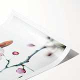 Extra large wall art featuring line art flowers in muted pastel shades on a rolled print, ideal for large living room decor.