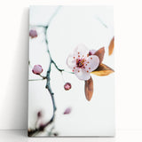 Large black and white stretched canvas featuring a minimalist spring design, ideal for kitchen wall art or bedroom ambiance.