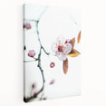 Spring-themed large art on stretched canvas featuring blooming flowers in pastel shades, ideal for kitchen wall art.