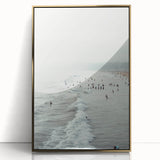 Large art print of a mid-century modernist summer scene in gold tones on acrylic, ideal for nursery wall decor.