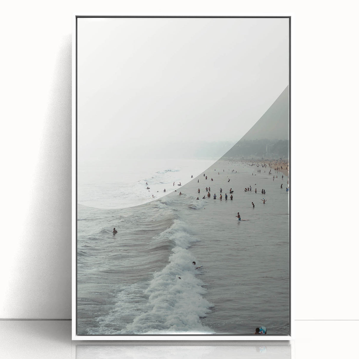 Art deco poster featuring a summer theme with pastel colors on a framed acrylic, ideal for nursery wall decor.