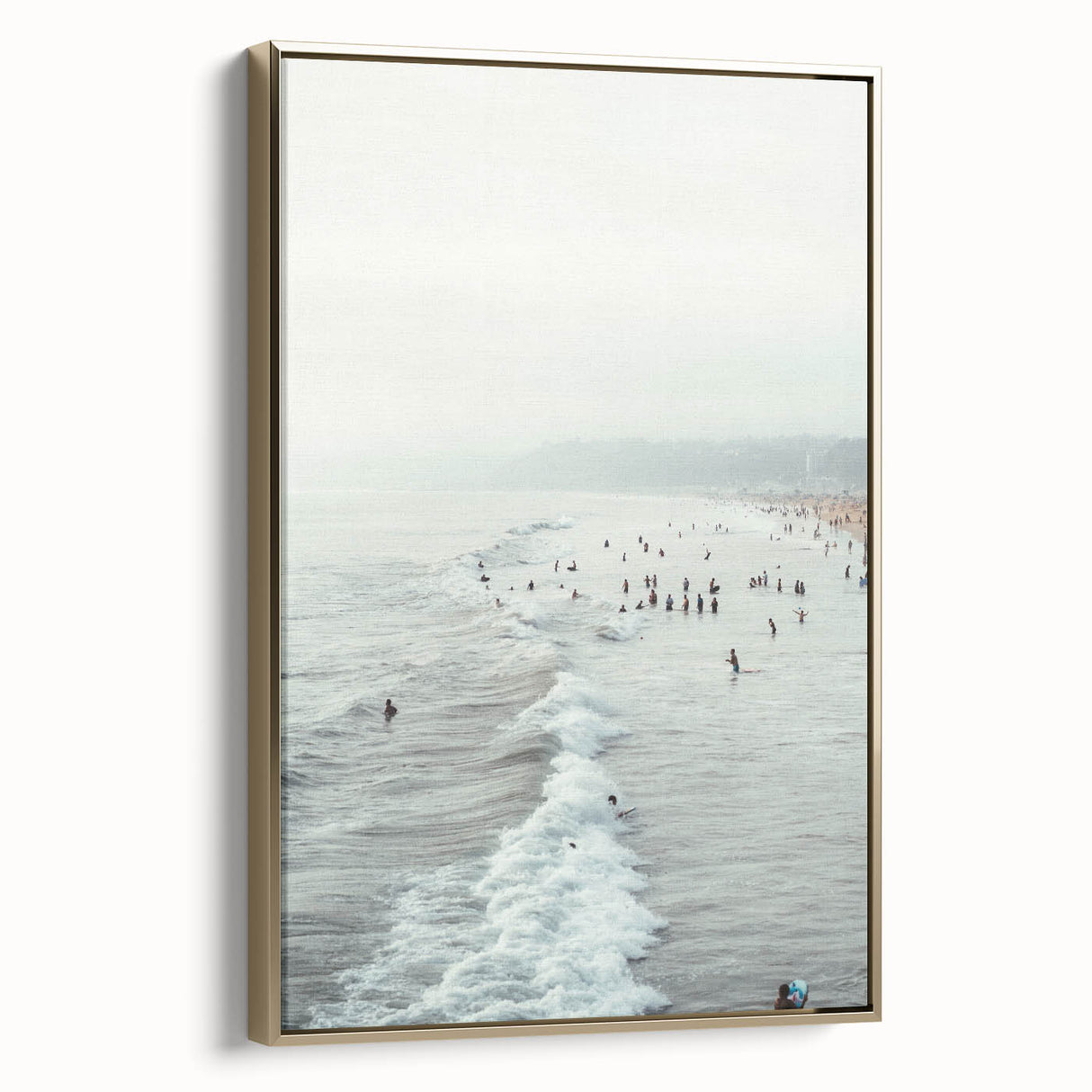 Framed canvas depicting a vintage summer landscape with black and gold tones, ideal for bedroom wall art.