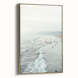 Framed canvas depicting a vintage summer landscape with black and gold tones, ideal for bedroom wall art.