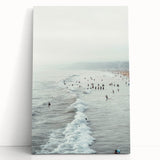 Large black and white abstract canvas depicting summer season, ideal for kitchen wall art or bedroom ambiance.