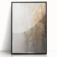 Large abstract wall art featuring swirling blue and white patterns, framed in black acrylic.