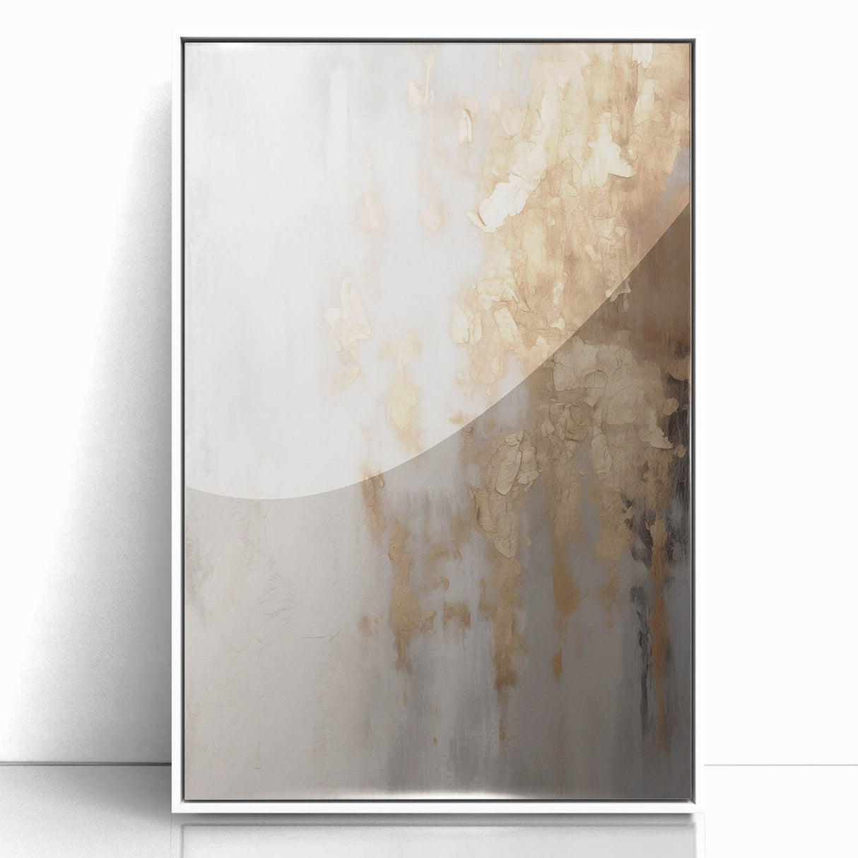 Art deco poster of a winter scene in monochrome shades on framed acrylic, ideal for nursery wall art.