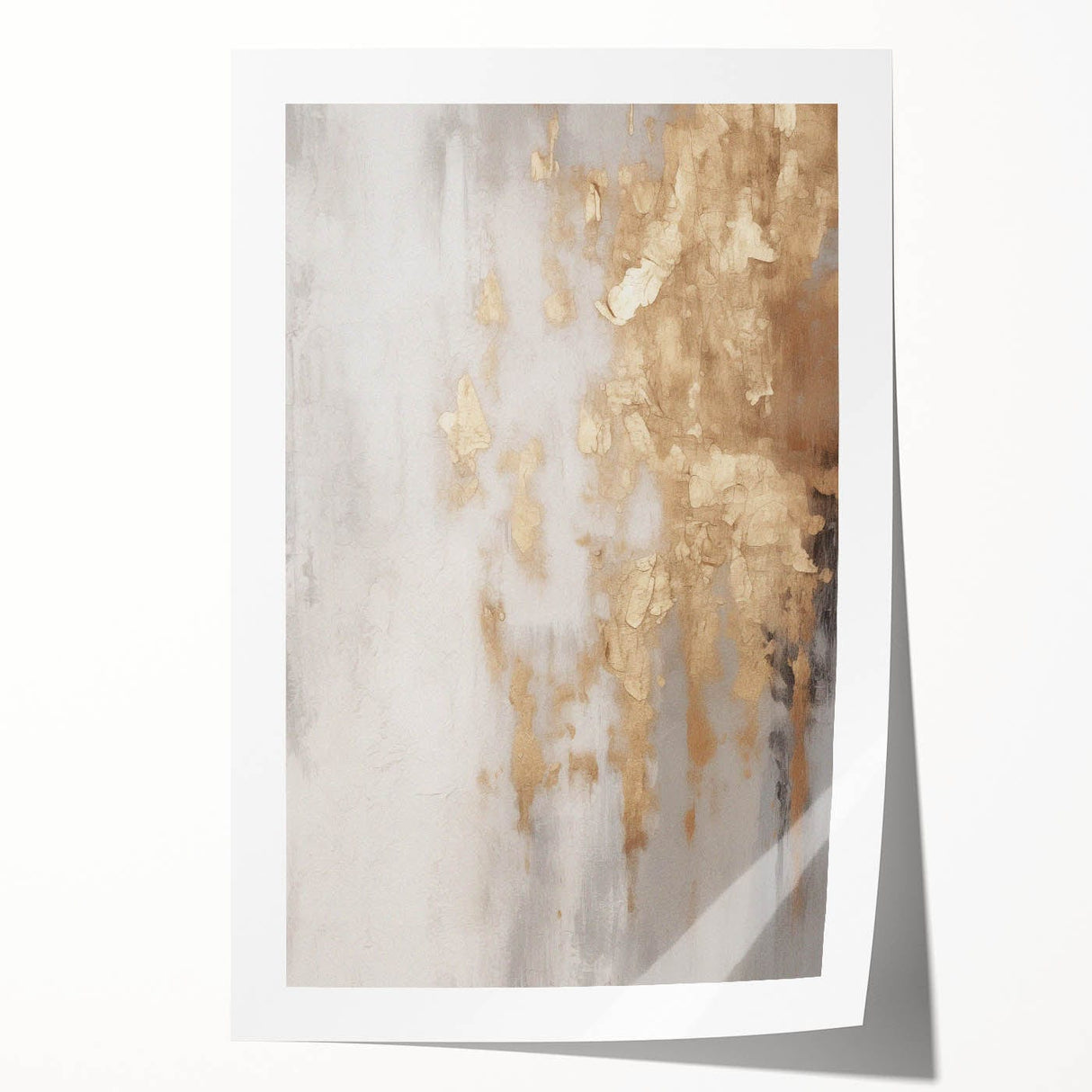 Extra large rolled print of a winter floral scene in muted gray and blue tones, ideal for art wall dining room.