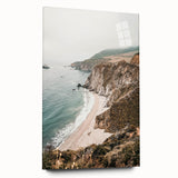 Large abstract wall art on acrylic glass featuring swirls of blue and green, ideal for bedroom or dining room decor.