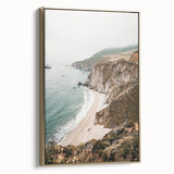 Framed canvas showcasing a vintage landscape painting with black and gold tones, ideal for bedroom wall art.