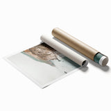 Extra large rolled canvas print featuring a floral design in soft pastel shades, ideal for classy bathroom wall art.