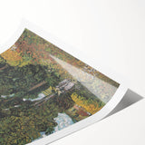 Extra large rolled canvas featuring line art flowers in a monochromatic scheme, ideal for large living room wall art.