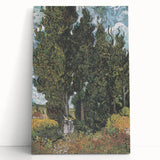 Large black and white stretched canvas of Van Gogh-inspired artwork, ideal for kitchen wall art.