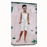 Modern Wall Art - Minimalist Childhood Portrait with Subtle Tones