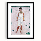 Modern Wall Art - Minimalist Childhood Portrait with Subtle Tones