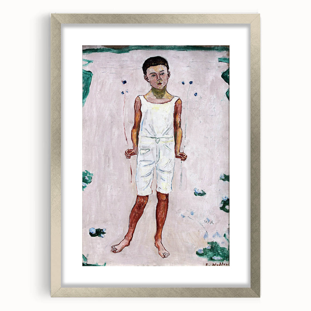 Modern Wall Art - Minimalist Childhood Portrait with Subtle Tones