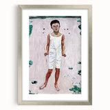 Modern Wall Art - Minimalist Childhood Portrait with Subtle Tones