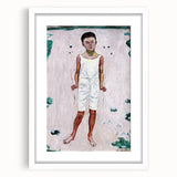 Modern Wall Art - Minimalist Childhood Portrait with Subtle Tones