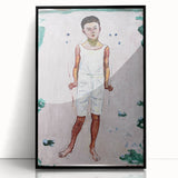 Modern Wall Art - Minimalist Childhood Portrait with Subtle Tones