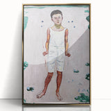Modern Wall Art - Minimalist Childhood Portrait with Subtle Tones