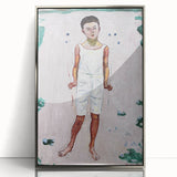 Modern Wall Art - Minimalist Childhood Portrait with Subtle Tones