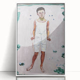 Modern Wall Art - Minimalist Childhood Portrait with Subtle Tones