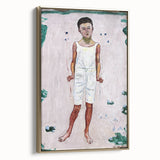 Modern Wall Art - Minimalist Childhood Portrait with Subtle Tones