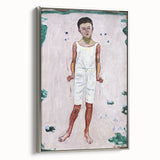 Modern Wall Art - Minimalist Childhood Portrait with Subtle Tones