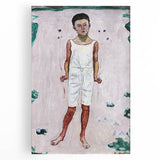 Modern Wall Art - Minimalist Childhood Portrait with Subtle Tones