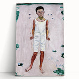 Modern Wall Art - Minimalist Childhood Portrait with Subtle Tones