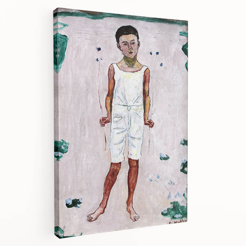 Modern Wall Art - Minimalist Childhood Portrait with Subtle Tones