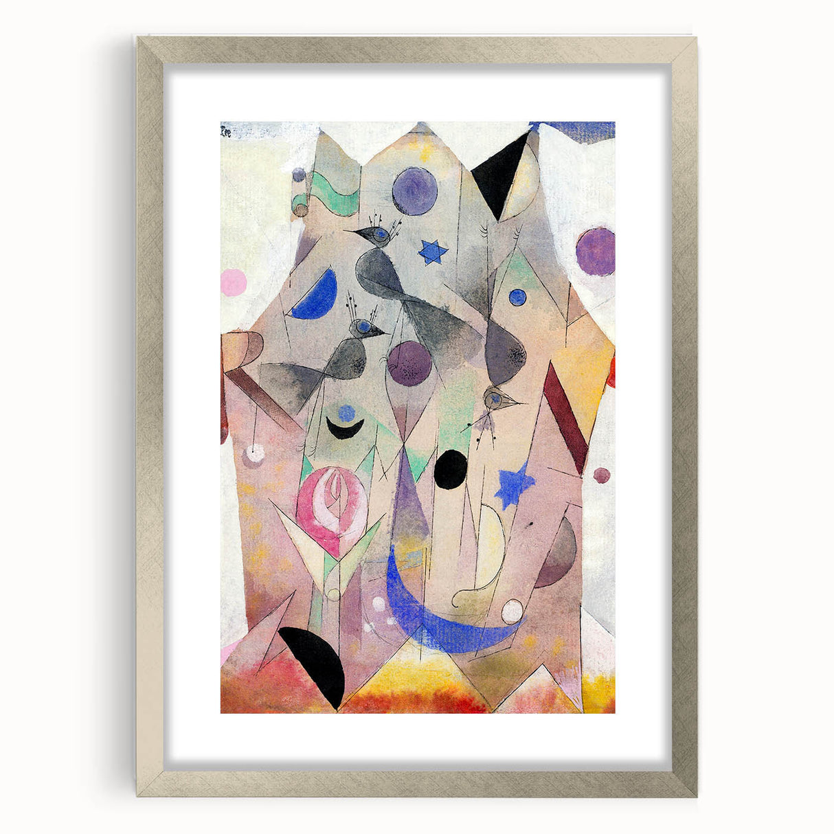 Abstract Modern Art Print - Persian Nightingales by Paul Klee - Modern Wall Art