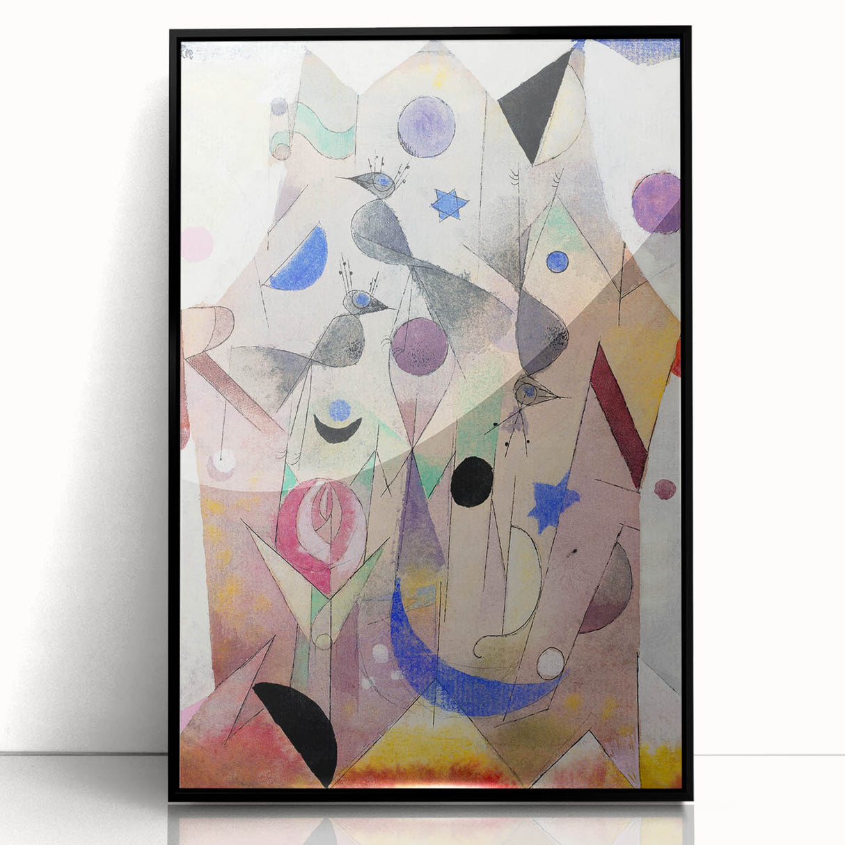 Abstract Modern Art Print - Persian Nightingales by Paul Klee - Modern Wall Art