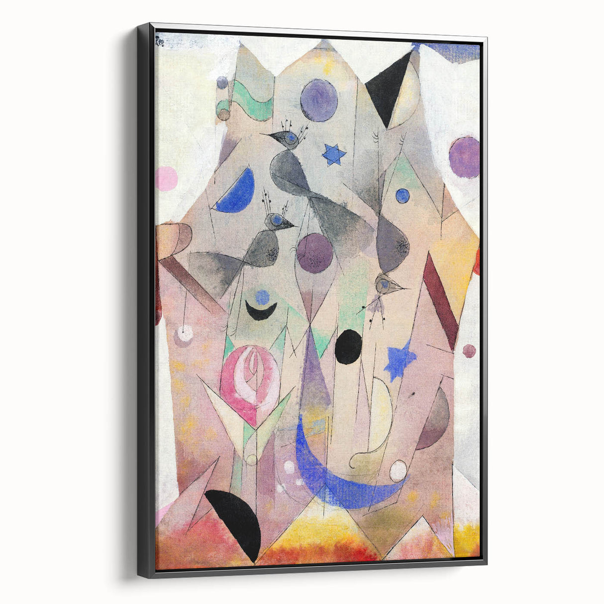 Abstract Modern Art Print - Persian Nightingales by Paul Klee - Modern Wall Art