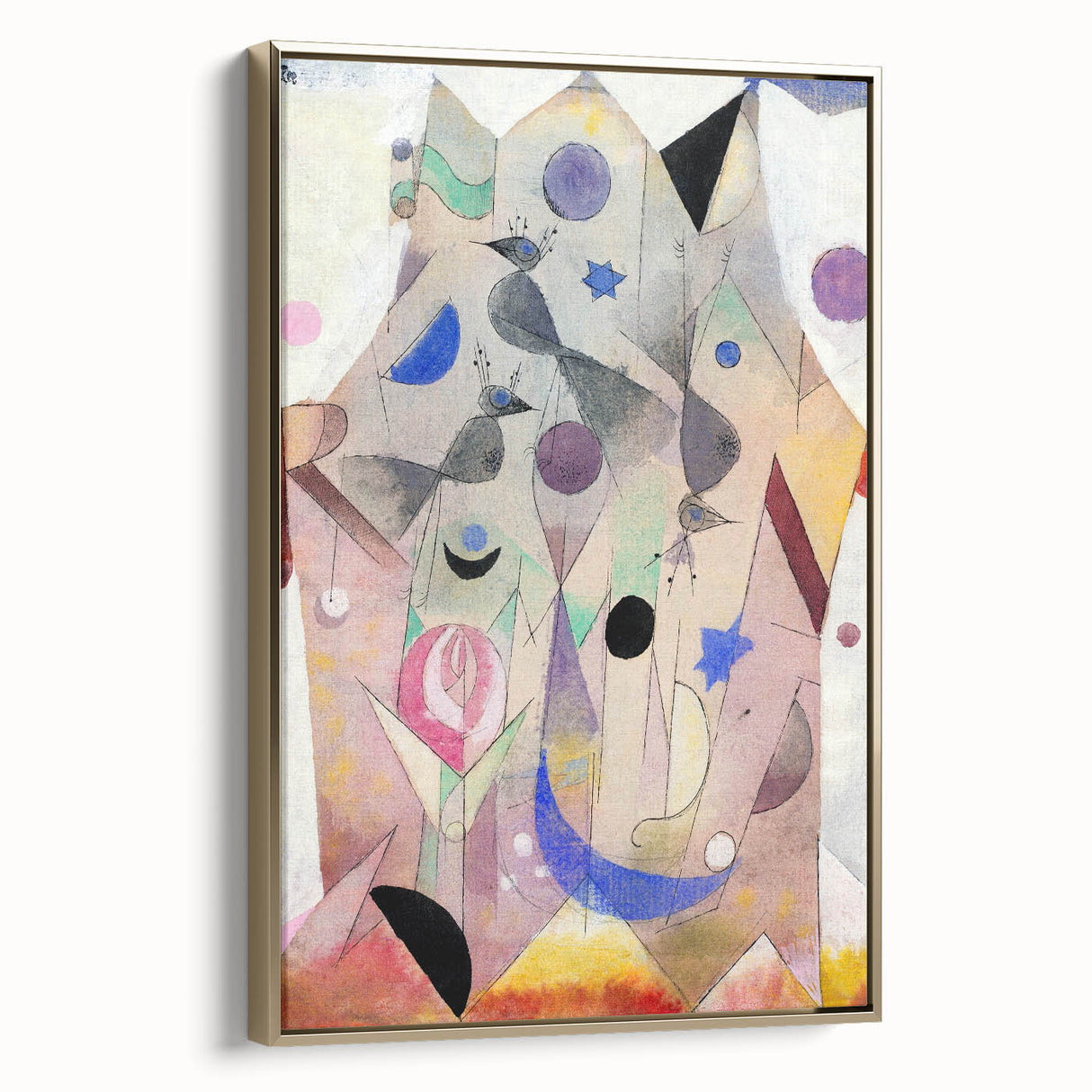 Abstract Modern Art Print - Persian Nightingales by Paul Klee - Modern Wall Art