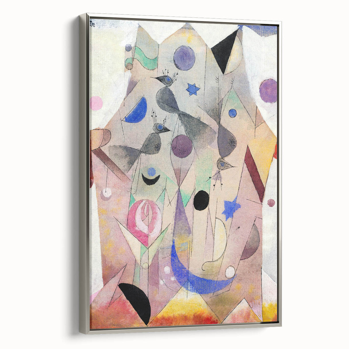 Abstract Modern Art Print - Persian Nightingales by Paul Klee - Modern Wall Art