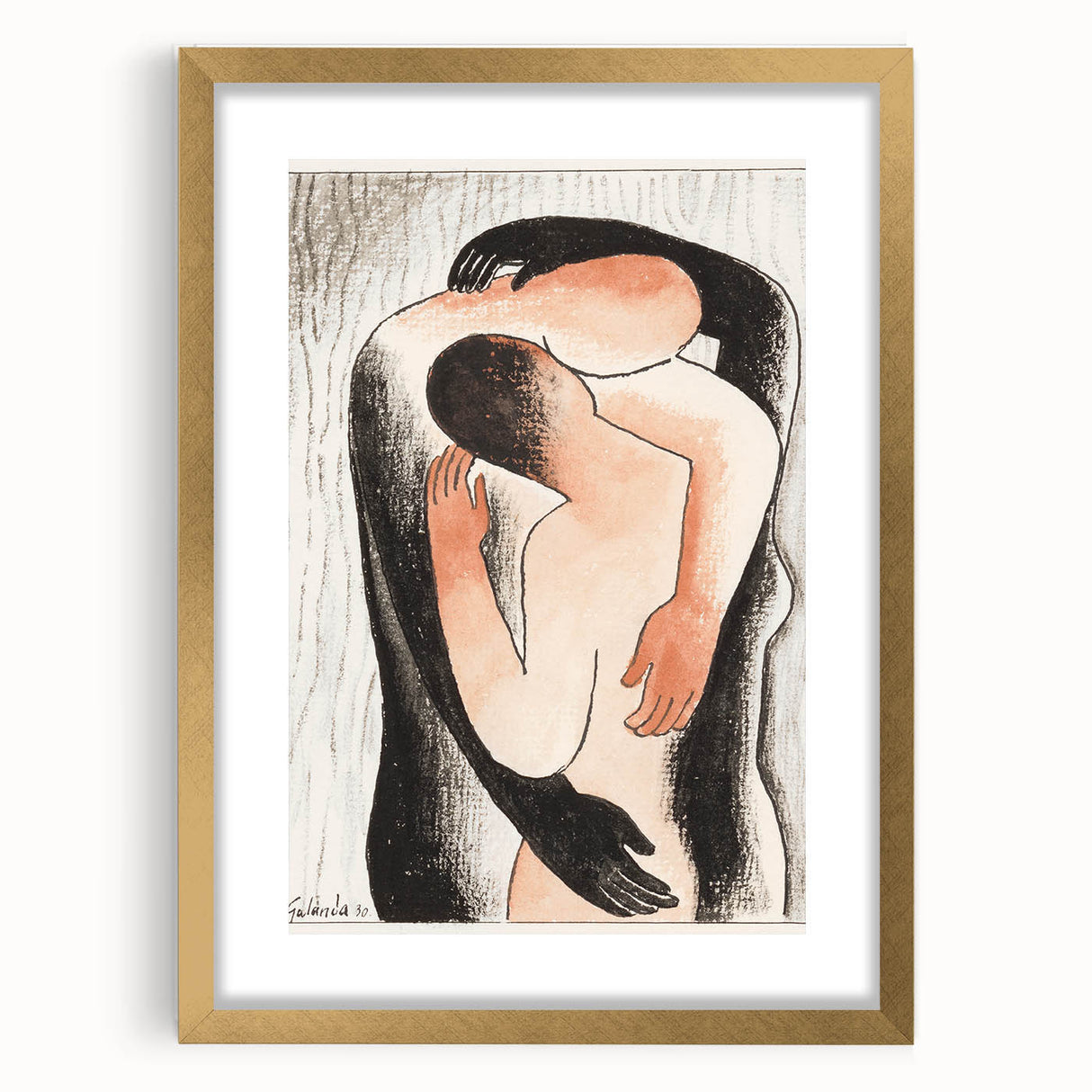 Modern Wall Art: Abstract Embrace – Contemporary Art for Unique Spaces