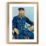 Impressionism Wall Art - Portrait of Postman Joseph Roulin by van Gogh