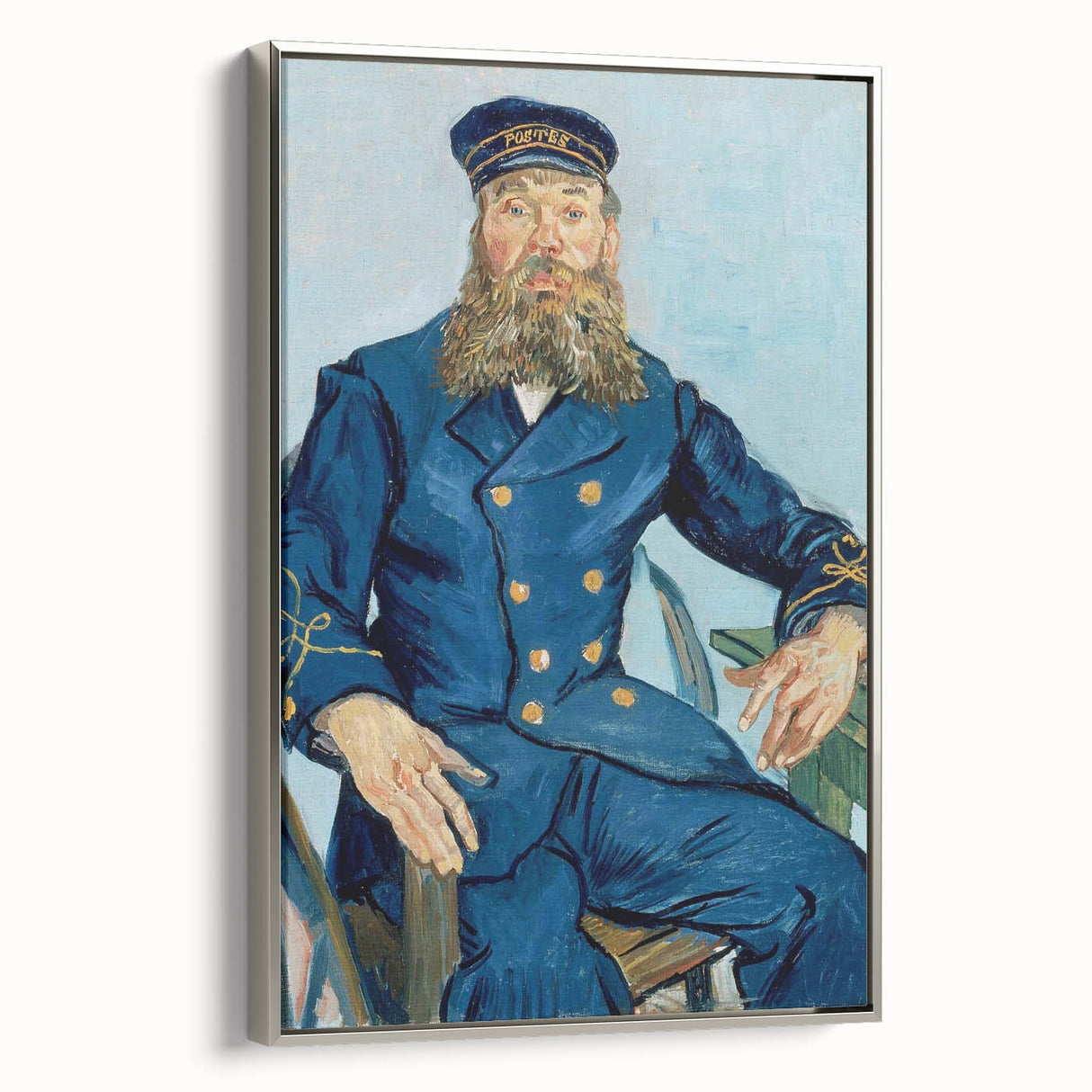 Impressionism Wall Art - Portrait of Postman Joseph Roulin by van Gogh